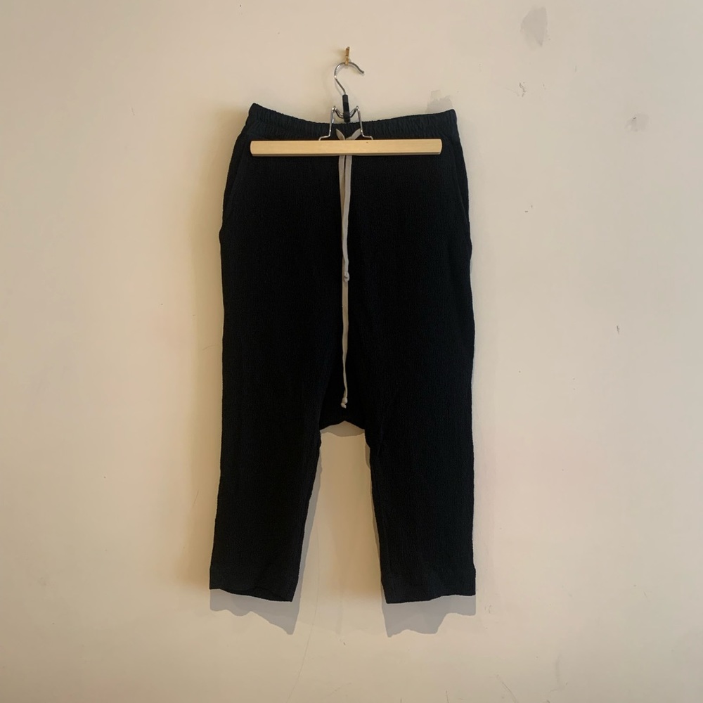 Rick Owens Drop Crotch 3/4 Length Pants